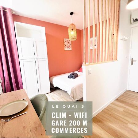 Le Quai 3 - Studio Neuf Lumineux Calme - Clim - Wifi - Gare A 200M อาฌ็อง ภายนอก รูปภาพ